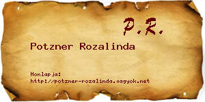 Potzner Rozalinda névjegykártya